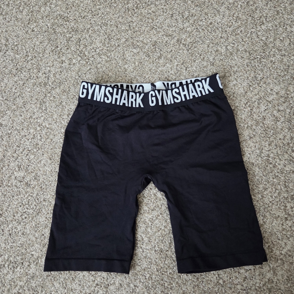 Gymshark Seamless Bike Yoga Shorts 8"  Black Size Small‎